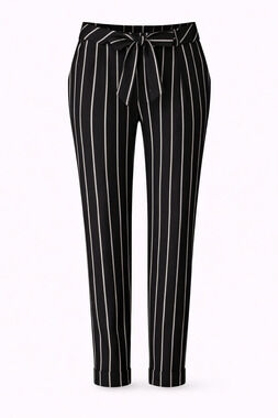 Nine Eight New York Black White Pinstripe Ankle Pants Career Office Stretch 10